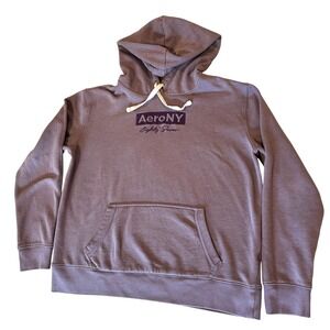 AeroNY‎ 87 Women's Purple Hoodie Pullover Sweatshirt Large Y2K inspired, pockets